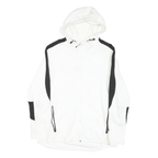 PUMA Mens White & Black Zip Hooded Cotton Blend Jacket L Sports Casual