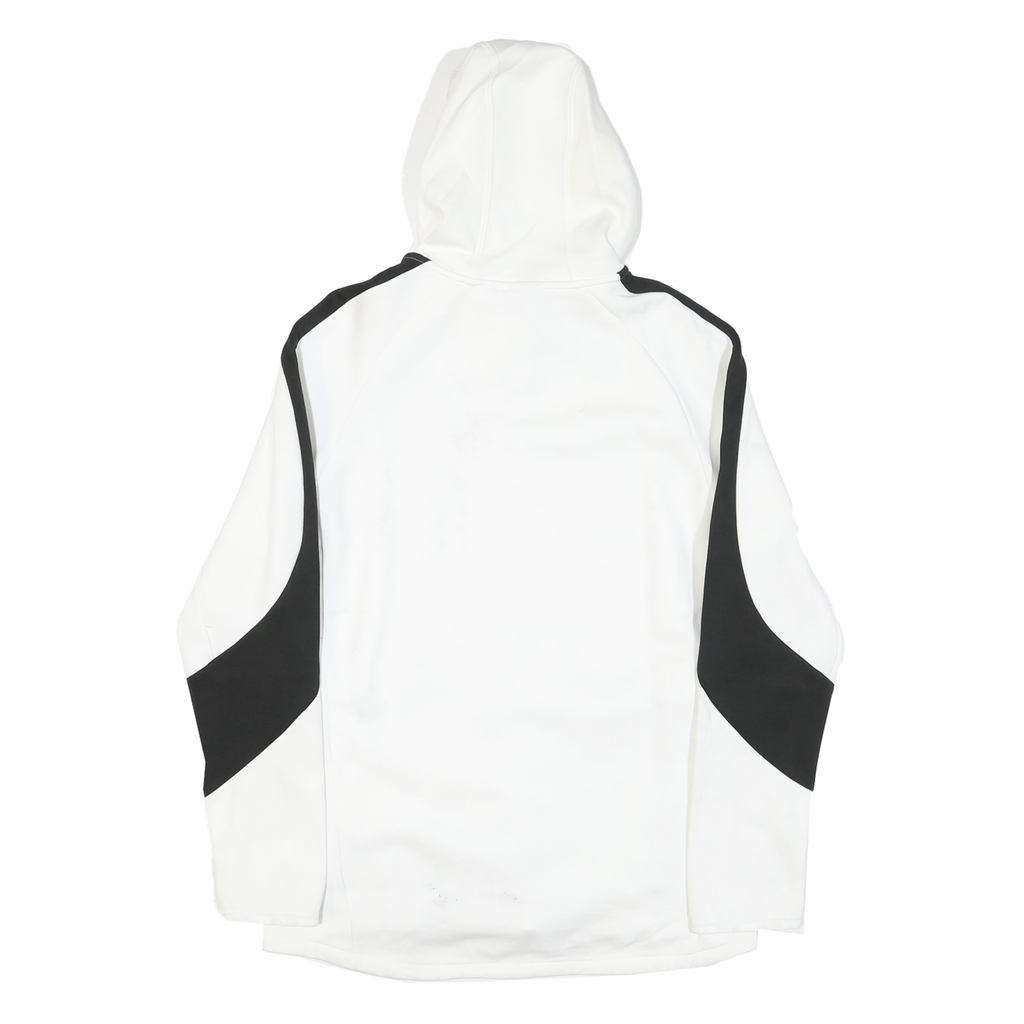 PUMA Mens White & Black Zip Hooded Cotton Blend Jacket L Sports Casual