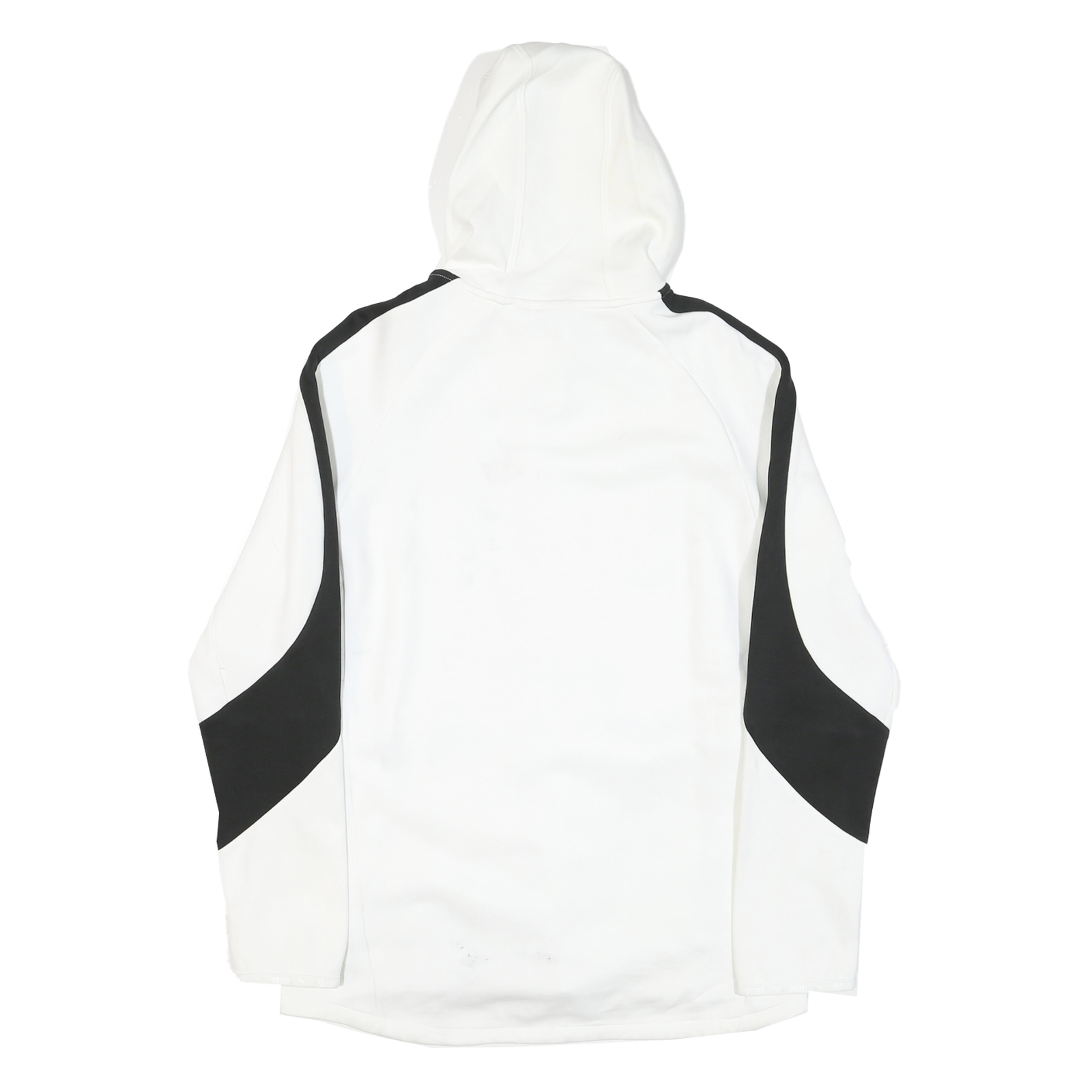 PUMA Mens White & Black Zip Hooded Cotton Blend Jacket L Sports Casual