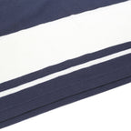 TOMMY HILFIGER Mens Navy & White Striped Short Sleeve Polo Shirt S Classic