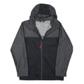 THE NORTH FACE Boys Black & Grey Outdoor Jacket XL Polyamide Blend Plain Hooded
