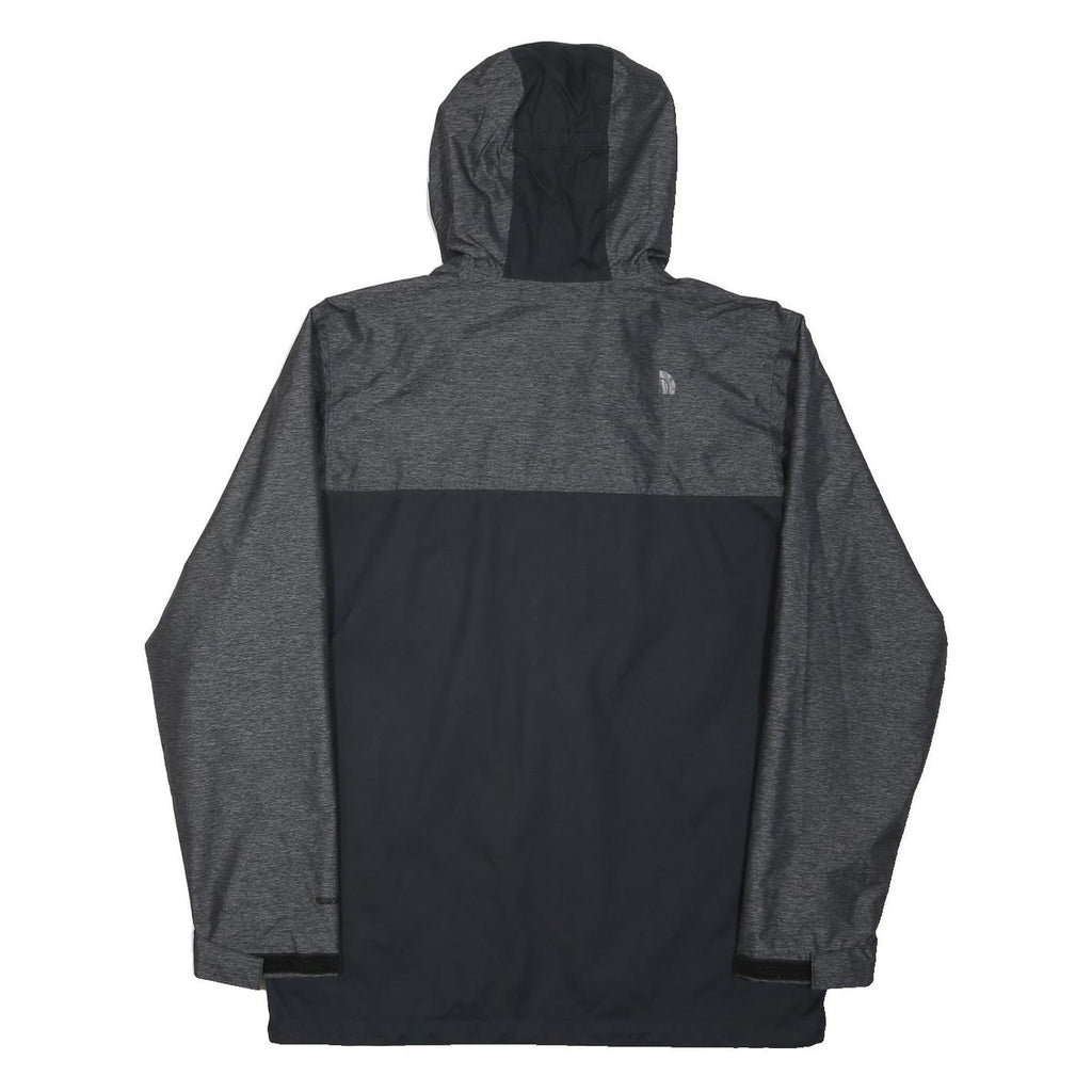 THE NORTH FACE Boys Black & Grey Outdoor Jacket XL Polyamide Blend Plain Hooded