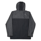 THE NORTH FACE Boys Black & Grey Outdoor Jacket XL Polyamide Blend Plain Hooded