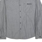BENCH Mens Grey Cotton Blend Shirt 2XL Long Sleeve Button Casual Workwear