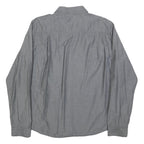 BENCH Mens Grey Cotton Blend Shirt 2XL Long Sleeve Button Casual Workwear