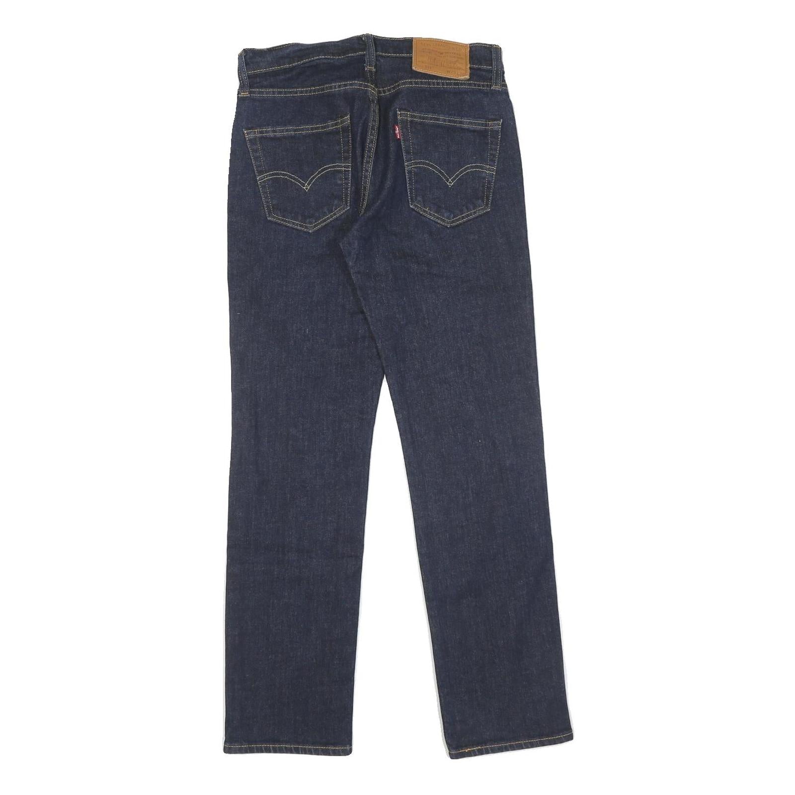 LEVI'S Mens Blue Slim Skinny Denim Raw W29 L30 Classic Zip Jeans