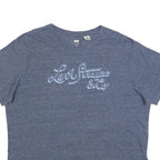 LEVI'S Womens Blue Graphic T-Shirt 2XL Short Sleeve Crew Neck Casual Cotton