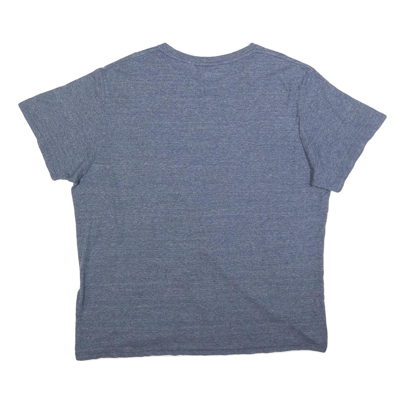 LEVI'S Womens Blue Graphic T-Shirt 2XL Short Sleeve Crew Neck Casual Cotton