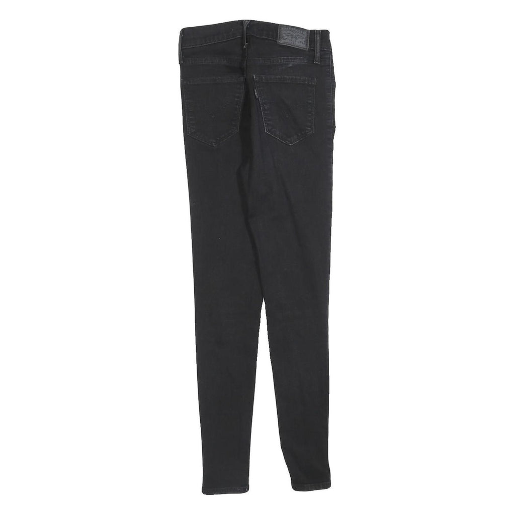 LEVI'S 720 Womens Jeans Black Slim Skinny Denim Raw W25 L28 Stretch