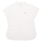 COLUMBIA Womens Shirt White Nylon Check L