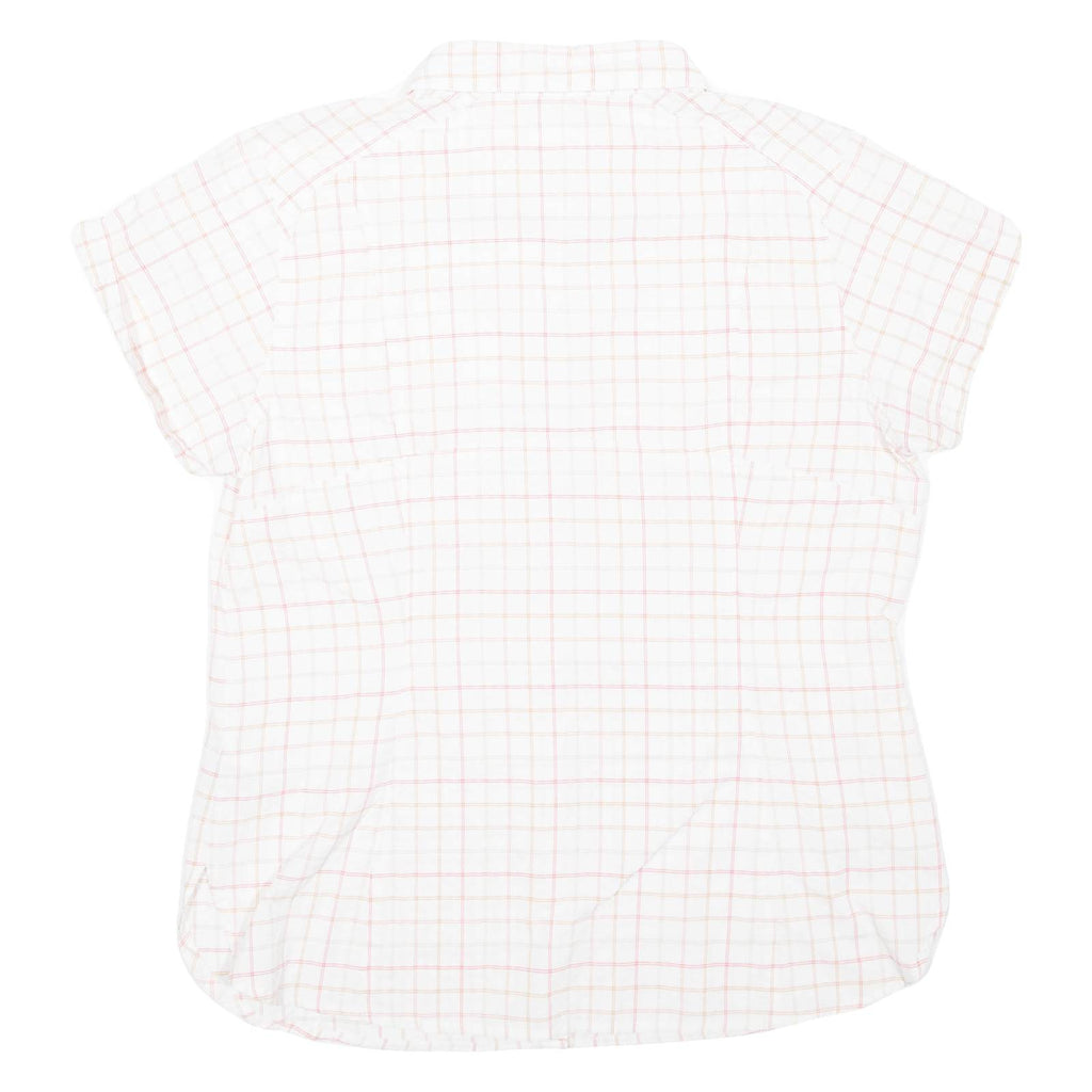 COLUMBIA Womens Shirt White Nylon Check L