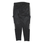 ADIDAS Mens Joggers Black & White L W32 L30 Track Pants Slim Tapered Fit