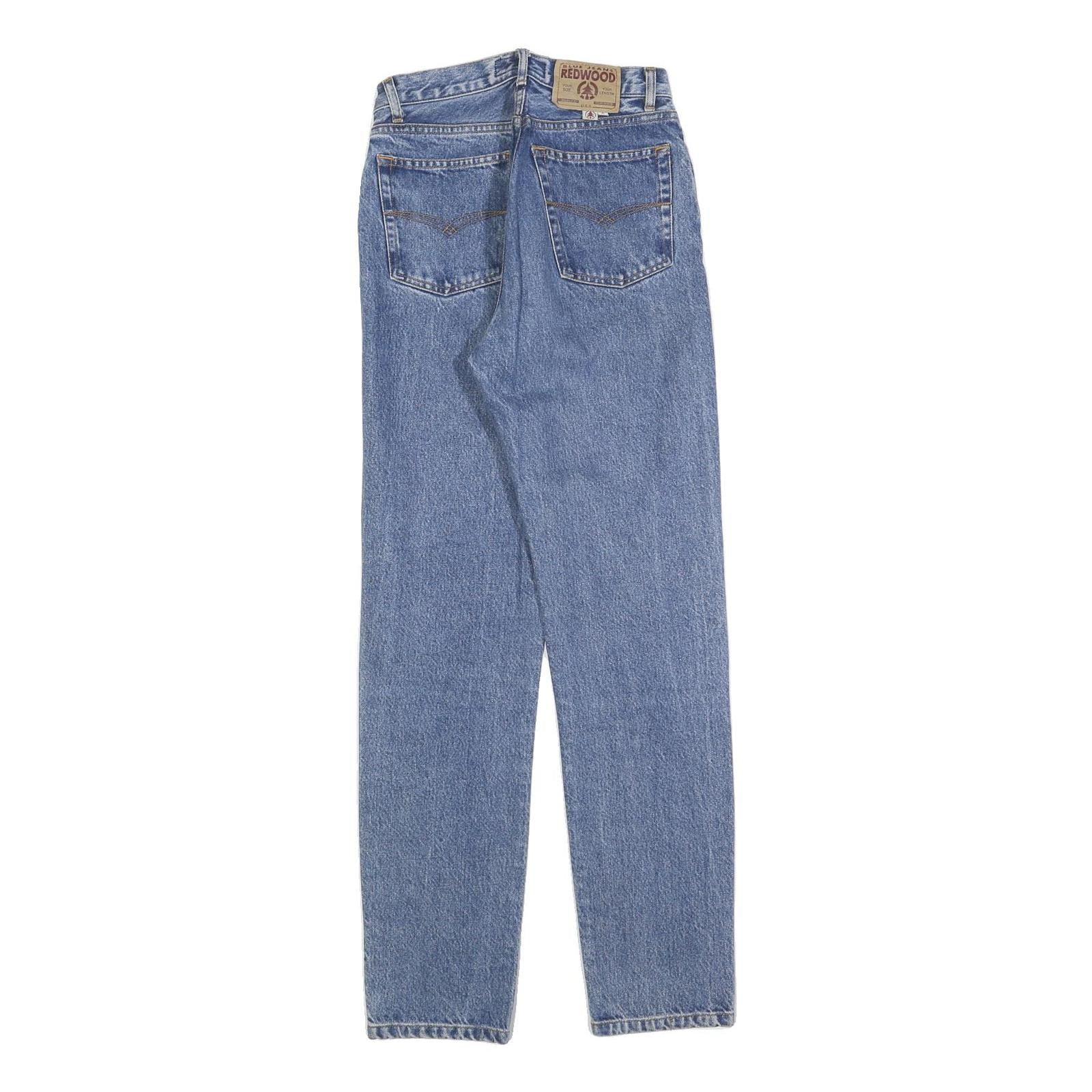REDWOOD Womens Jeans Blue Regular Straight Denim Medium W25 L30 Button Closure