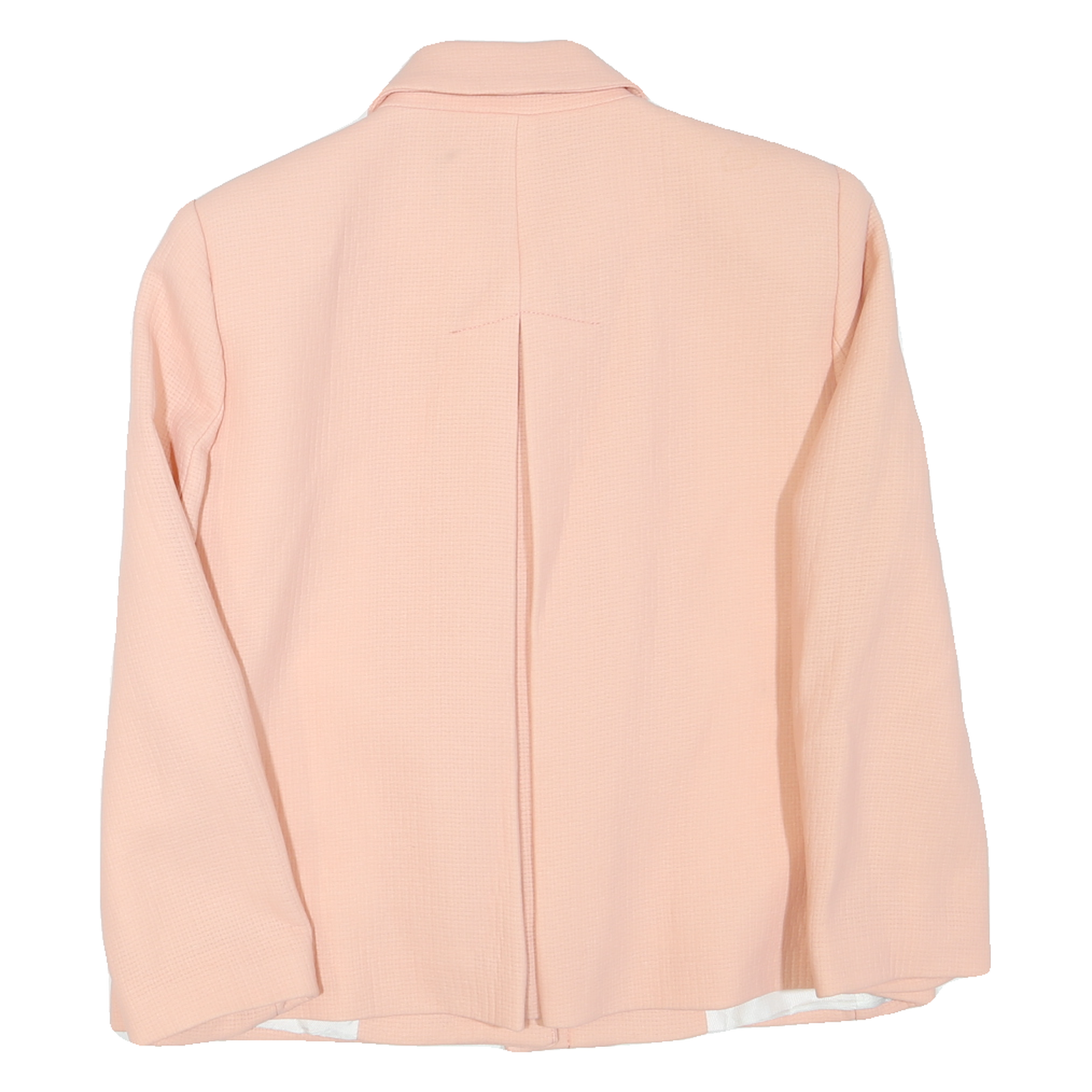 ZARA Womens Pink Button Jacket M Polyester Blend Plain Classic Collar Elegant
