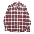 LEVI'S Mens Red & White Check Shirt S Casual Cotton Long Sleeve Button
