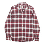 LEVI'S Mens Red & White Check Shirt S Casual Cotton Long Sleeve Button