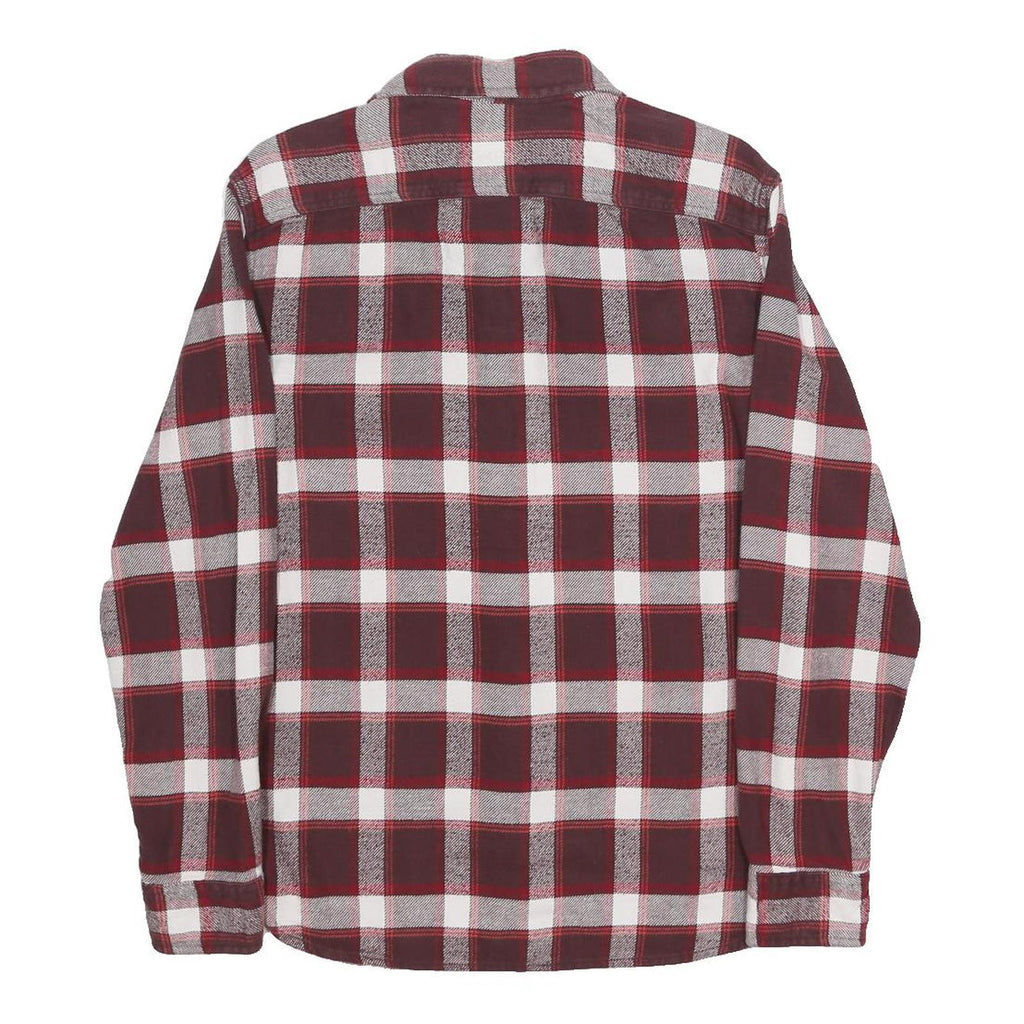 LEVI'S Mens Red & White Check Shirt S Casual Cotton Long Sleeve Button