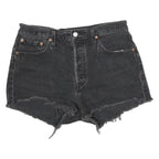 LEVI'S Womens Denim Black Cut-Off Shorts M W29 Frayed Hem Casual Summer