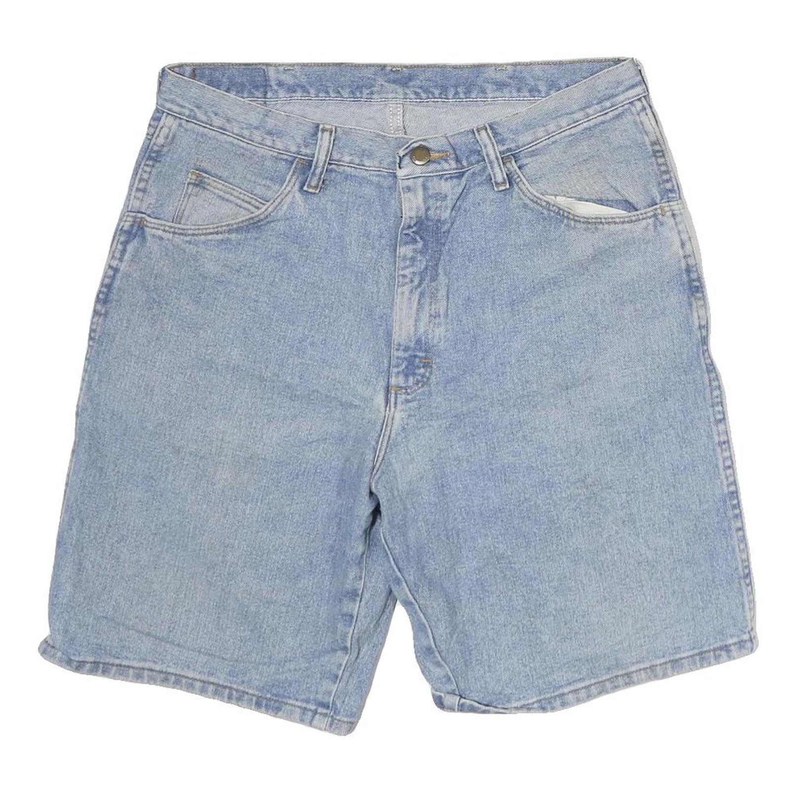 WRANGLER Mens Denim Blue Shorts Casual L W34 Classic Fit Cotton