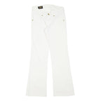 LEE Womens White Regular Straight Denim Medium W24 L28 Cotton Blend Zip Jeans