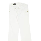 LEE Womens White Regular Straight Denim Medium W24 L28 Cotton Blend Zip Jeans