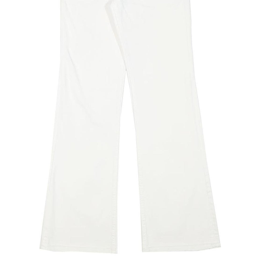 LEE Womens White Regular Straight Denim Medium W24 L28 Cotton Blend Zip Jeans