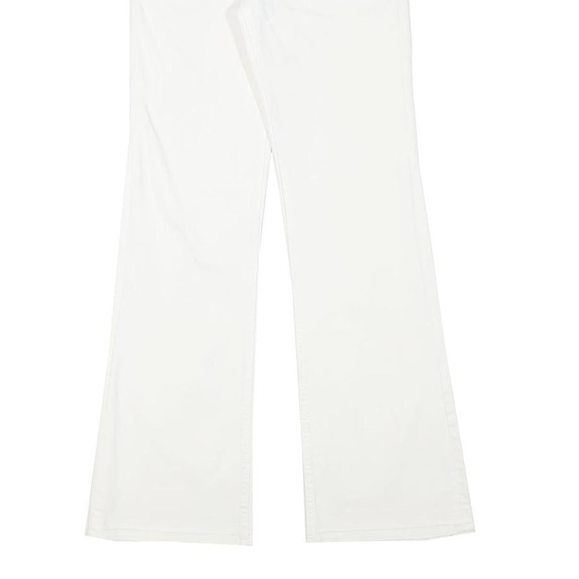 LEE Womens White Regular Straight Denim Medium W24 L28 Cotton Blend Zip Jeans