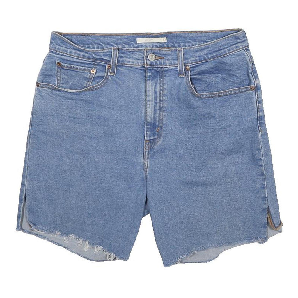 LEVI'S Womens Denim Blue Casual Shorts M W32 Cotton Blend Relaxed Fit