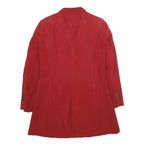R95TH Womens Red Cotton Tailored Jacket UK 10 Button Plain Stylish