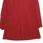 R95TH Womens Red Cotton Tailored Jacket UK 10 Button Plain Stylish