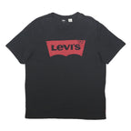 LEVI'S Mens Black Graphic T-Shirt XL Short Sleeve Crew Neck Cotton Blend
