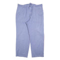 SPILAG Mens Cotton Blue Relaxed Straight Leg Trousers W40 L30 Casual Button