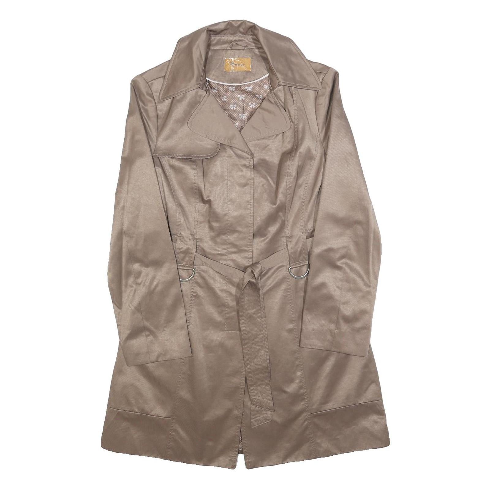 ORSAY Womens Beige S Button Jacket Cotton Blend Classic Casual Lightweight