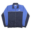 PUMA Mens Blue & Navy Zip Jacket L Polyester Sportswear Casual Trackwear
