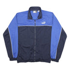 PUMA Mens Blue & Navy Zip Jacket L Polyester Sportswear Casual Trackwear