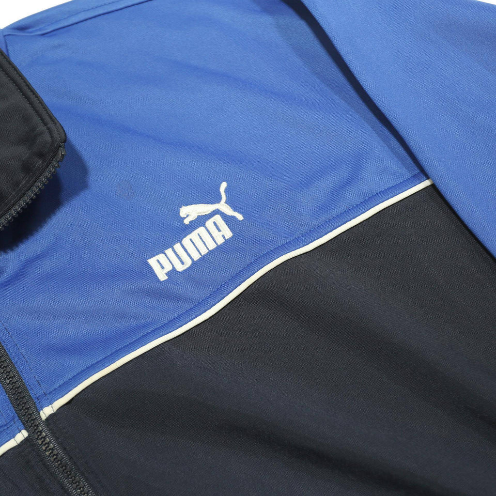 PUMA Mens Blue & Navy Zip Jacket L Polyester Sportswear Casual Trackwear