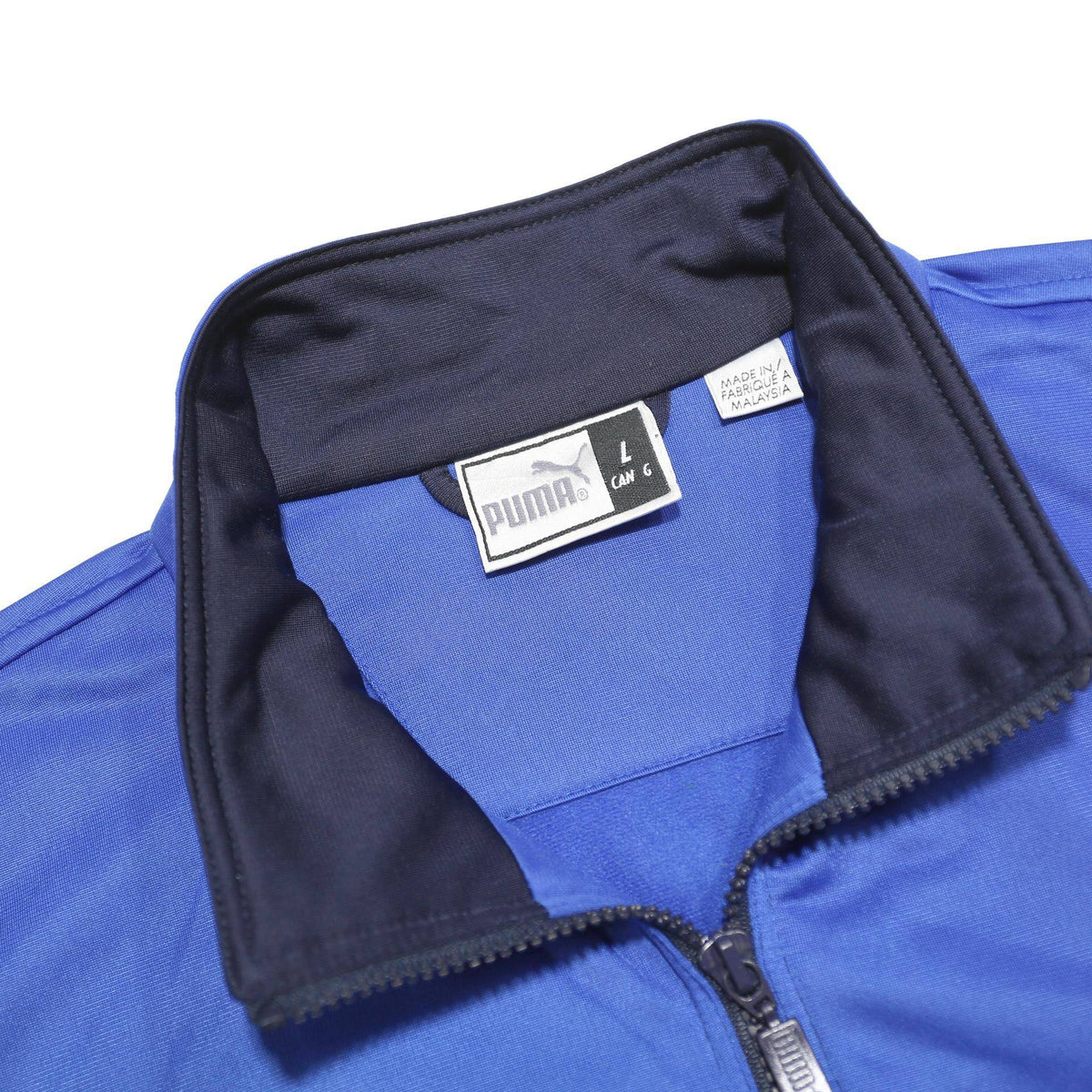 PUMA Mens Blue & Navy Zip Jacket L Polyester Sportswear Casual Trackwear
