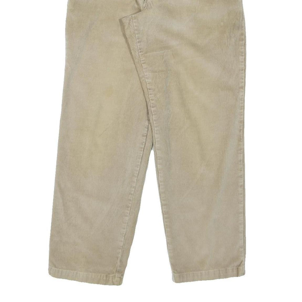 DOCKERS Mens Regular Fit Beige Cotton Blend Corduroy Trousers W31 L30 Classic