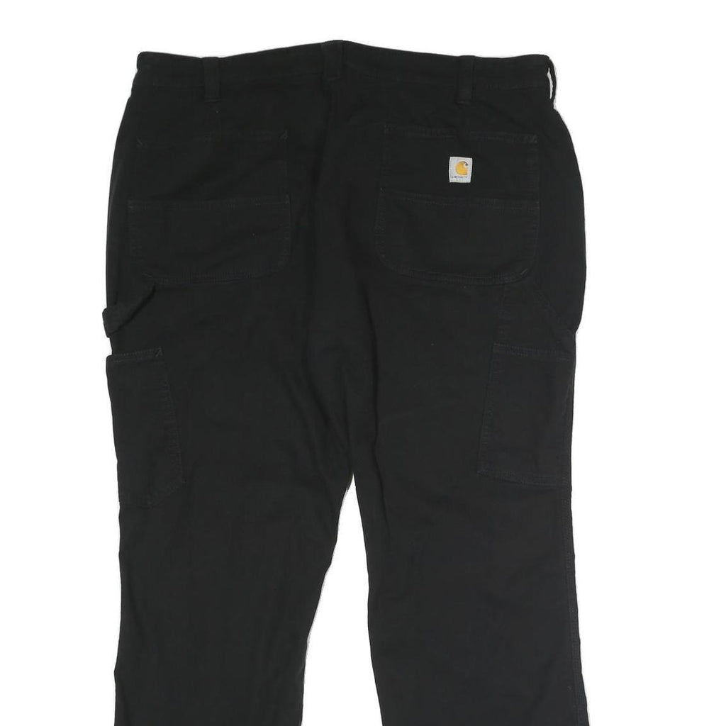 CARHARTT Womens Cotton Blend Black Loose Leg Trousers W38 L31 Workwear Zip