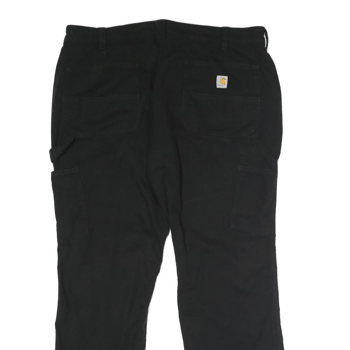 CARHARTT Womens Cotton Blend Black Loose Leg Trousers W38 L31 Workwear Zip