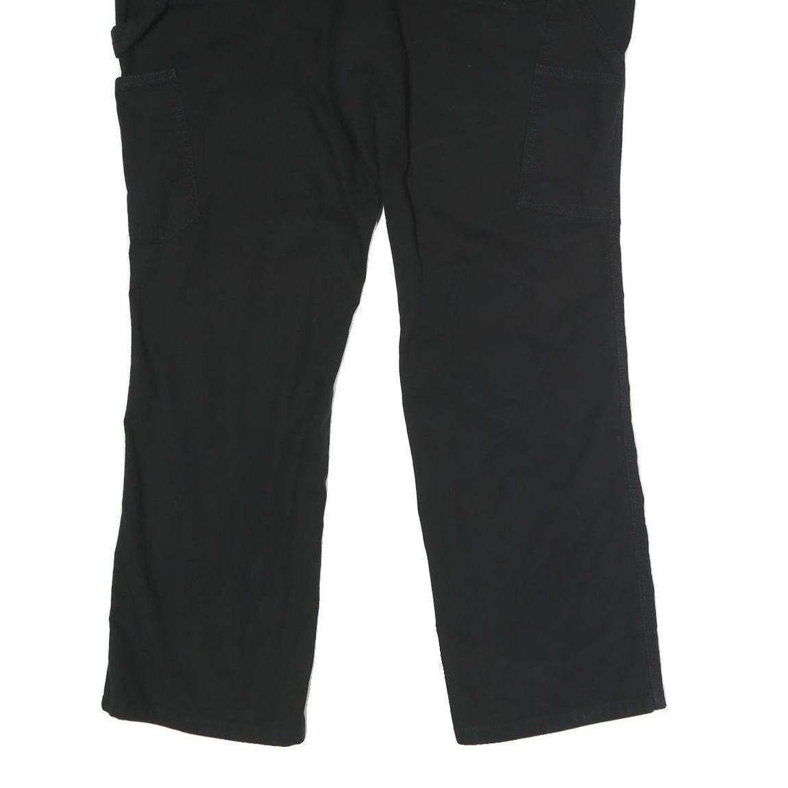 CARHARTT Womens Cotton Blend Black Loose Leg Trousers W38 L31 Workwear Zip