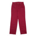 WRANGLER Womens Regular Fit Red Jeans Cotton W25 L28 Raw Hem Straight Leg