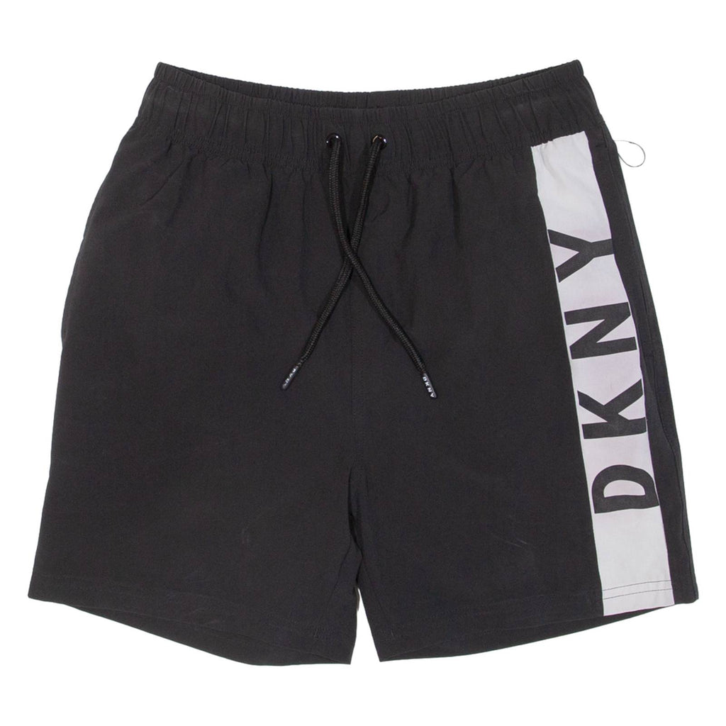 DKNY Mesh Lining Mens Swimming Shorts Black Relaxed S W26