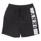 DKNY Mesh Lining Mens Swimming Shorts Black Relaxed S W26