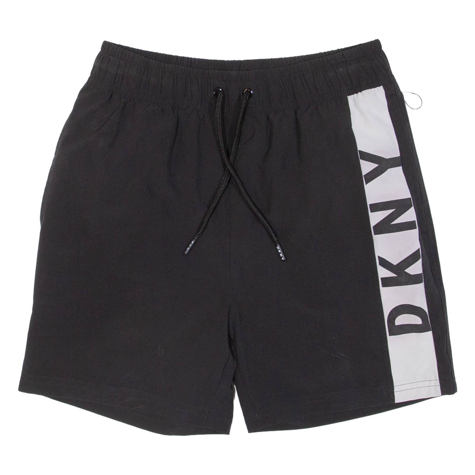 DKNY Mesh Lining Mens Swimming Shorts Black Relaxed S W26