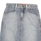 BORRY JEANS Womens Blue Denim Pencil Knee Length Cotton Blend Skirt XS Classic
