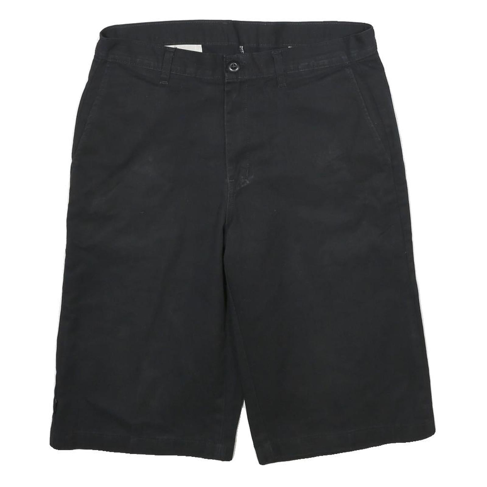 DICKIES Mens Black Casual Polyester Blend Shorts L W34 Workwear Comfort Fit