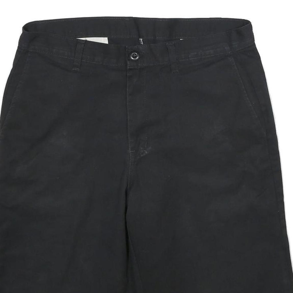 DICKIES Mens Black Casual Polyester Blend Shorts L W34 Workwear Comfort Fit