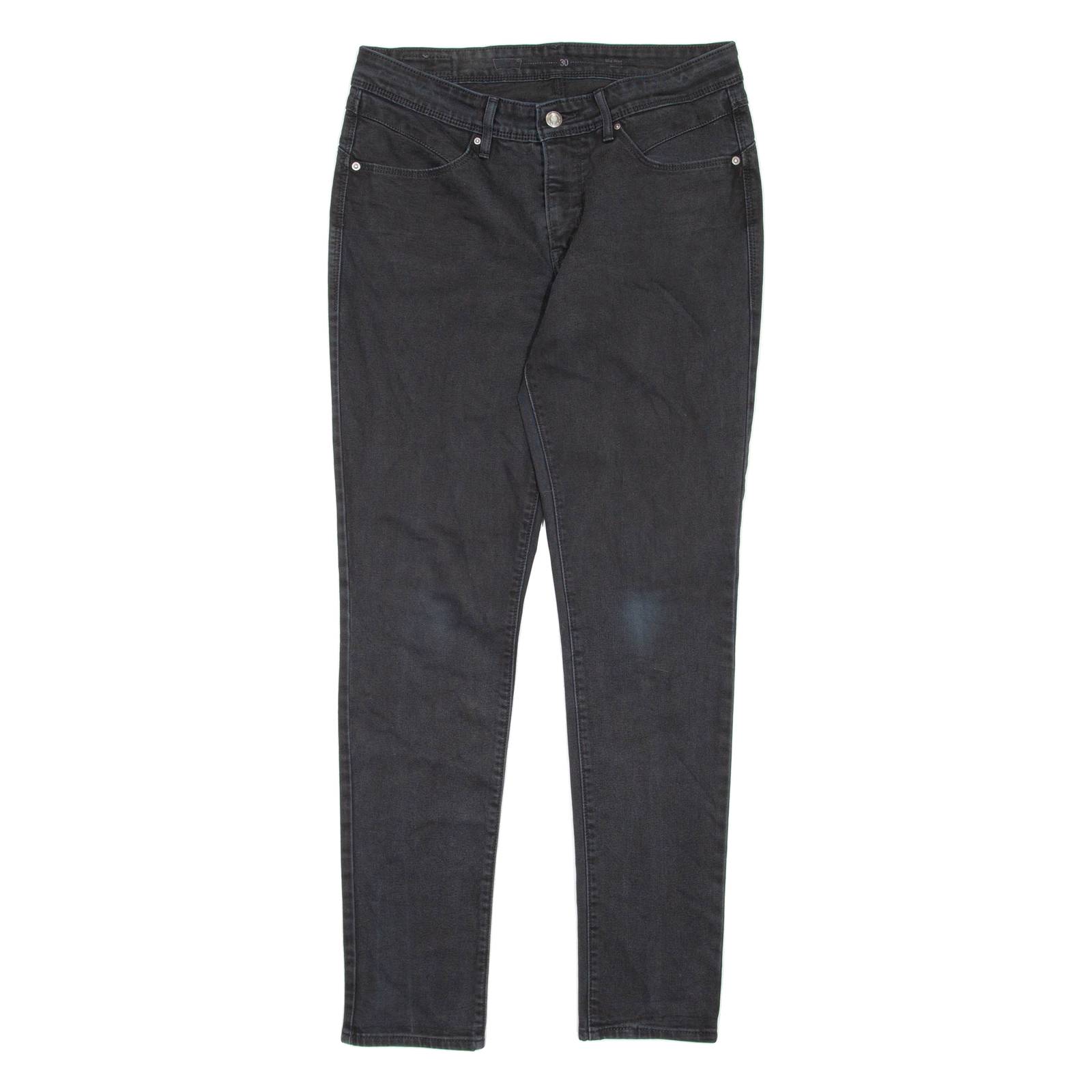 LEVI'S Mid Rise Womens Jeans Black Regular Skinny W30 L31