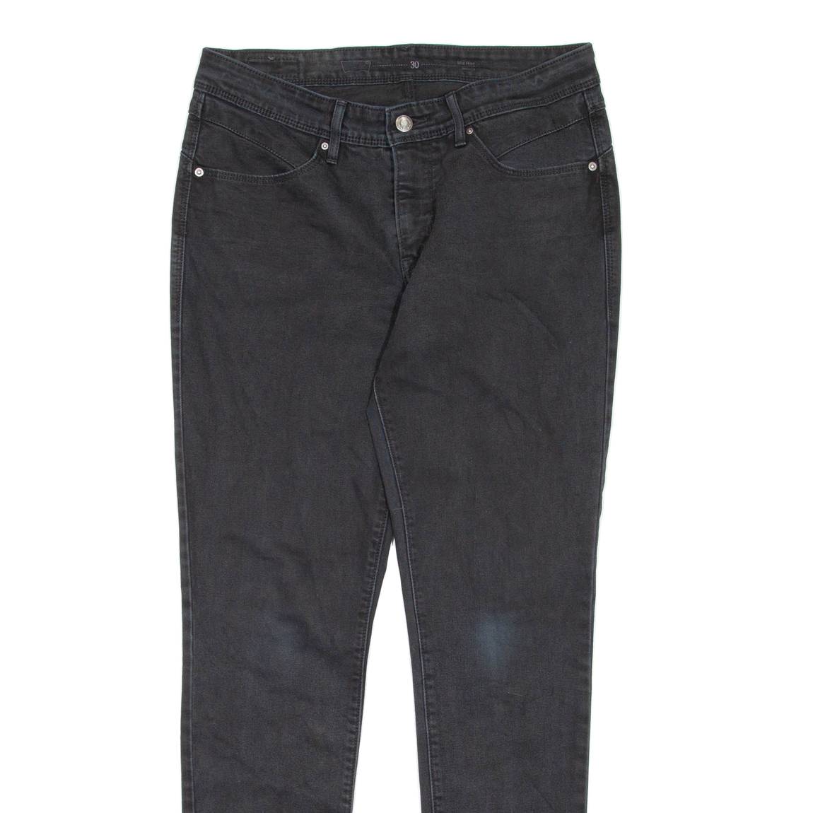 LEVI'S Mid Rise Womens Jeans Black Regular Skinny W30 L31